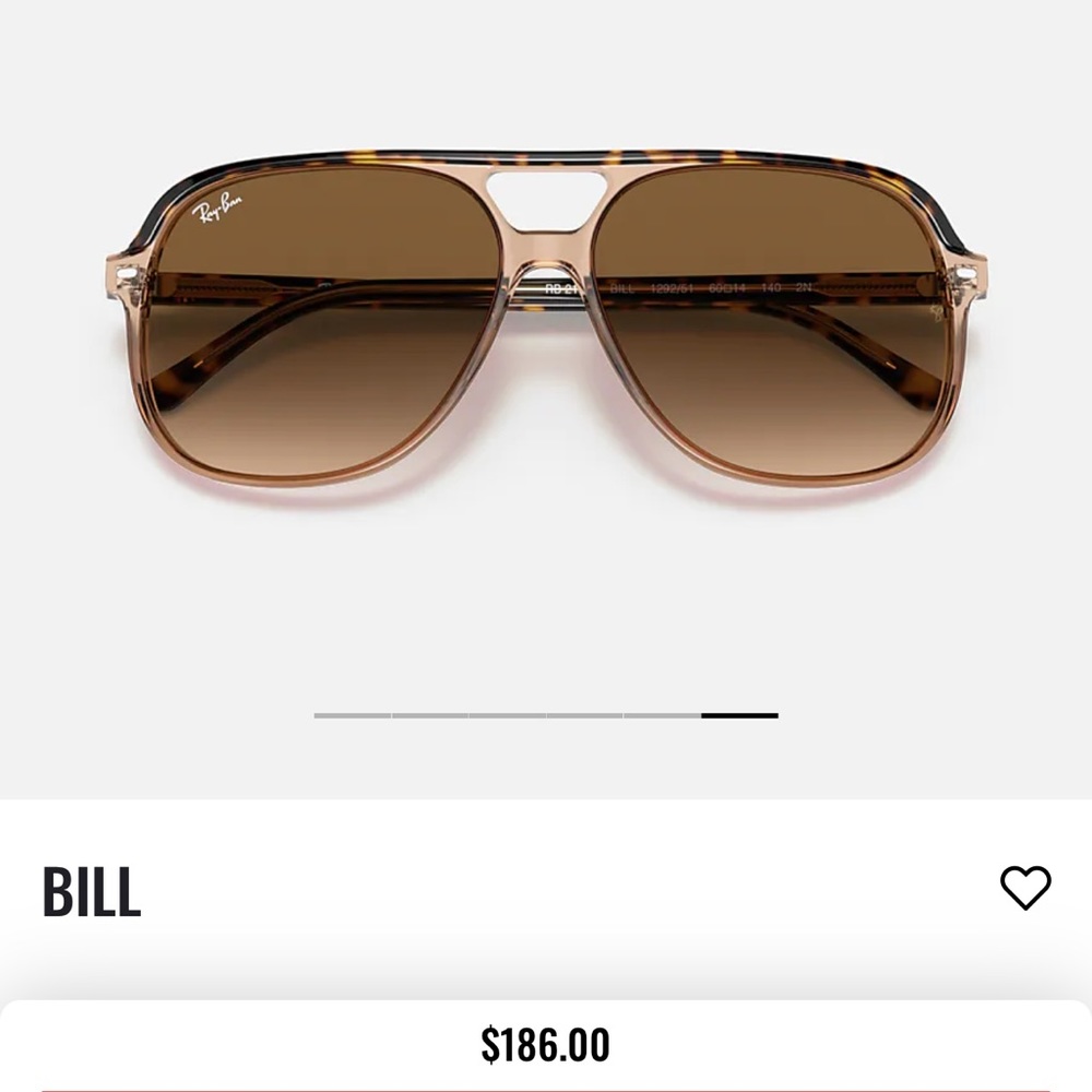Women’s ray ban Bill. Tan ombré color